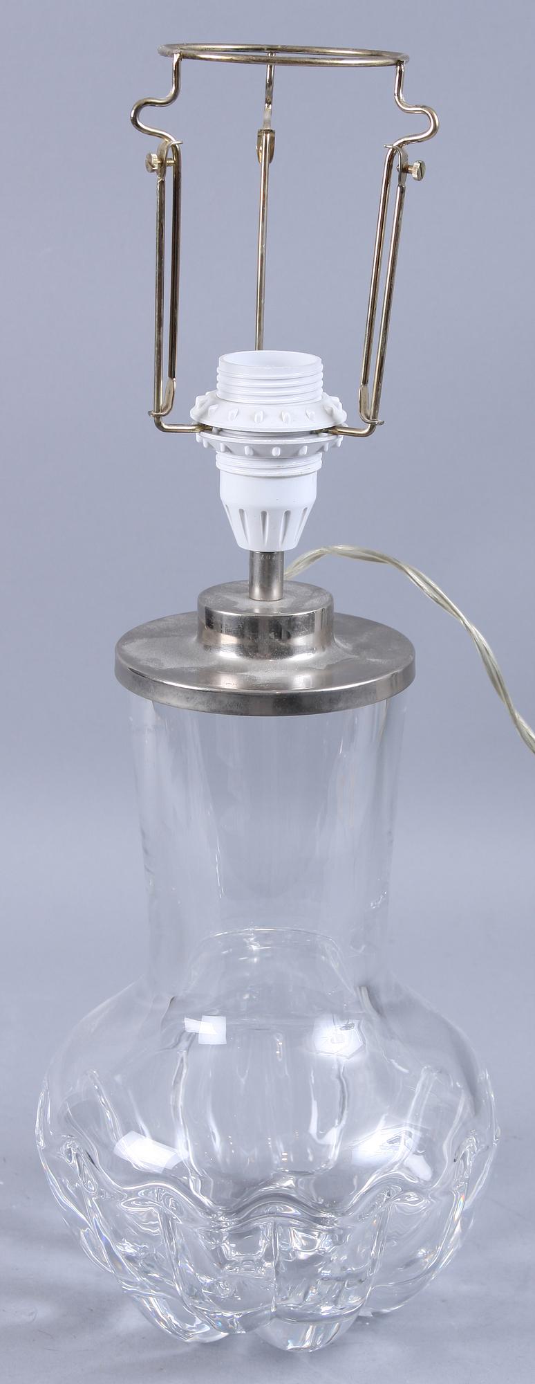BORDSLAMPA, glas, Olle Alberius, Orrefors.