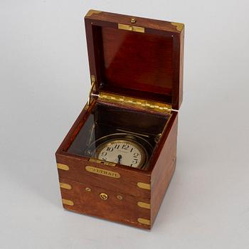 A Waltham 8 day marine chronometer deck clock, USA, early 20th Century.