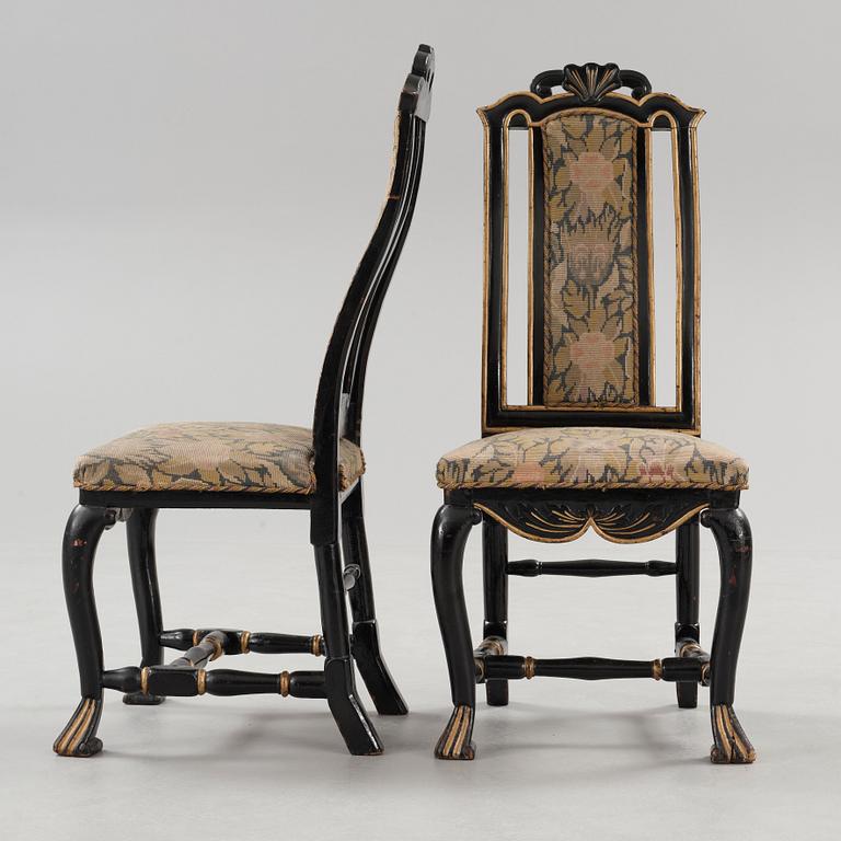 STOLAR, ett par. Sverige, 1700-talets andra fjärdedel. Senbarock.