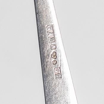 Jacob Ängman, 13 silver coffee spoons, 'Rosenholm', GAB, Stockholm, 1951-61.