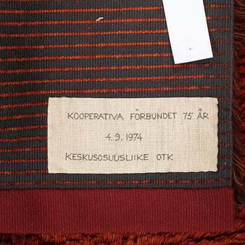 CARPET. "Loitsu" ("Trollkväde"). Knotted pile. 155,5 x 115,5 cm. Designed by Ritva Puotila.