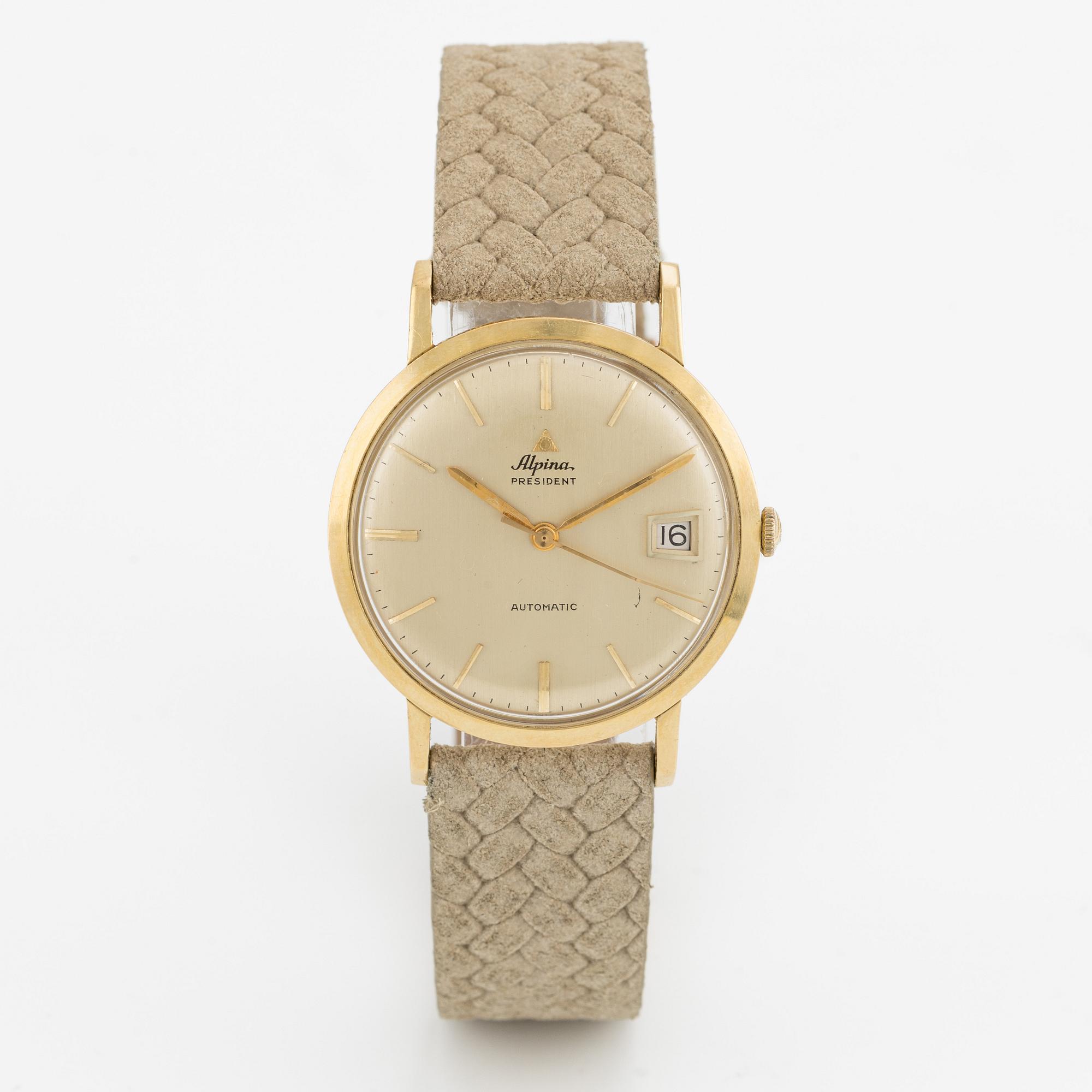 Alpina, President, wristwatch, 34 mm.