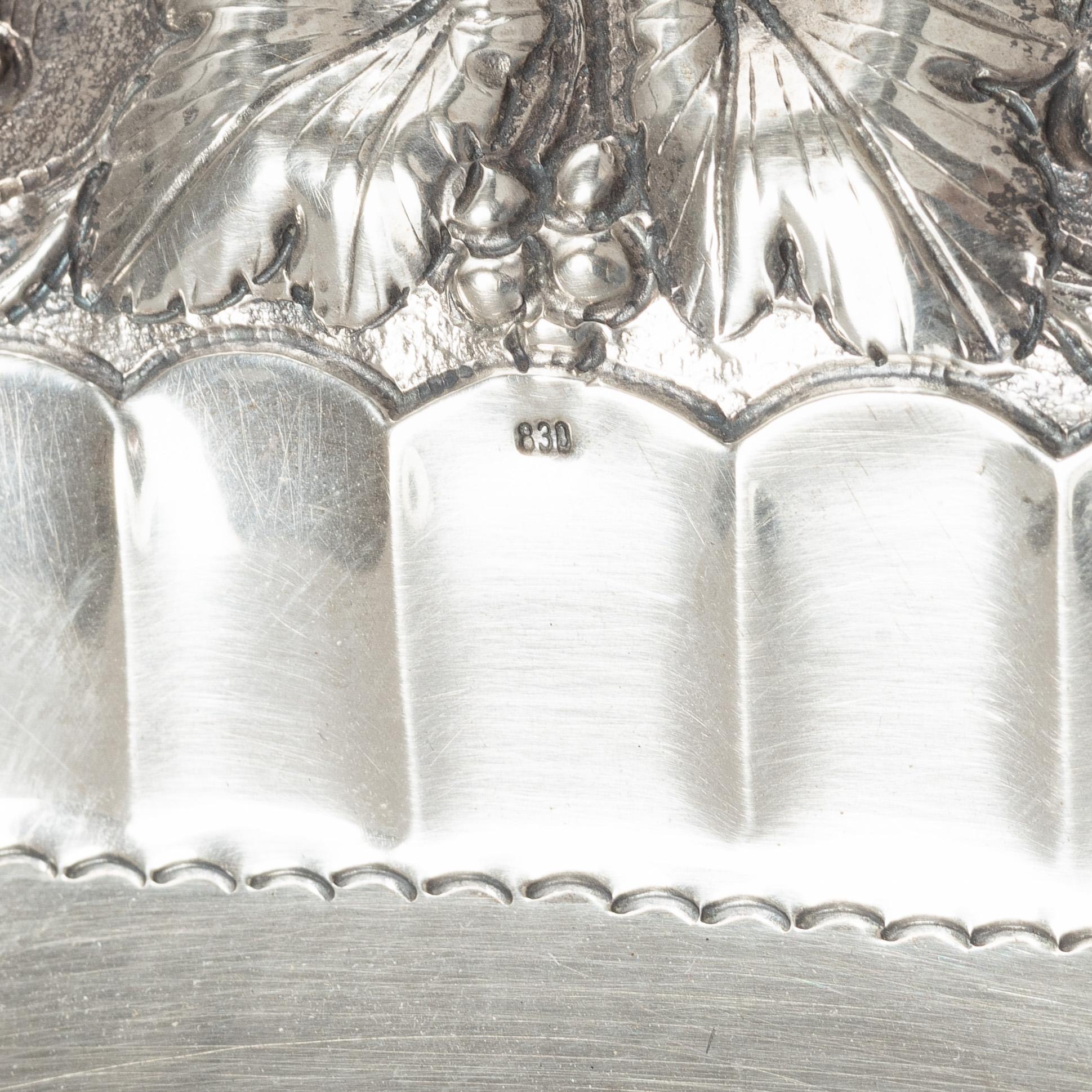 Tray, silver, 20th century.
