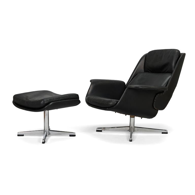 Olli Borg and Mauri Laatikainen,  armchair chair and ottoman, "Rondo", Asko 1960s.