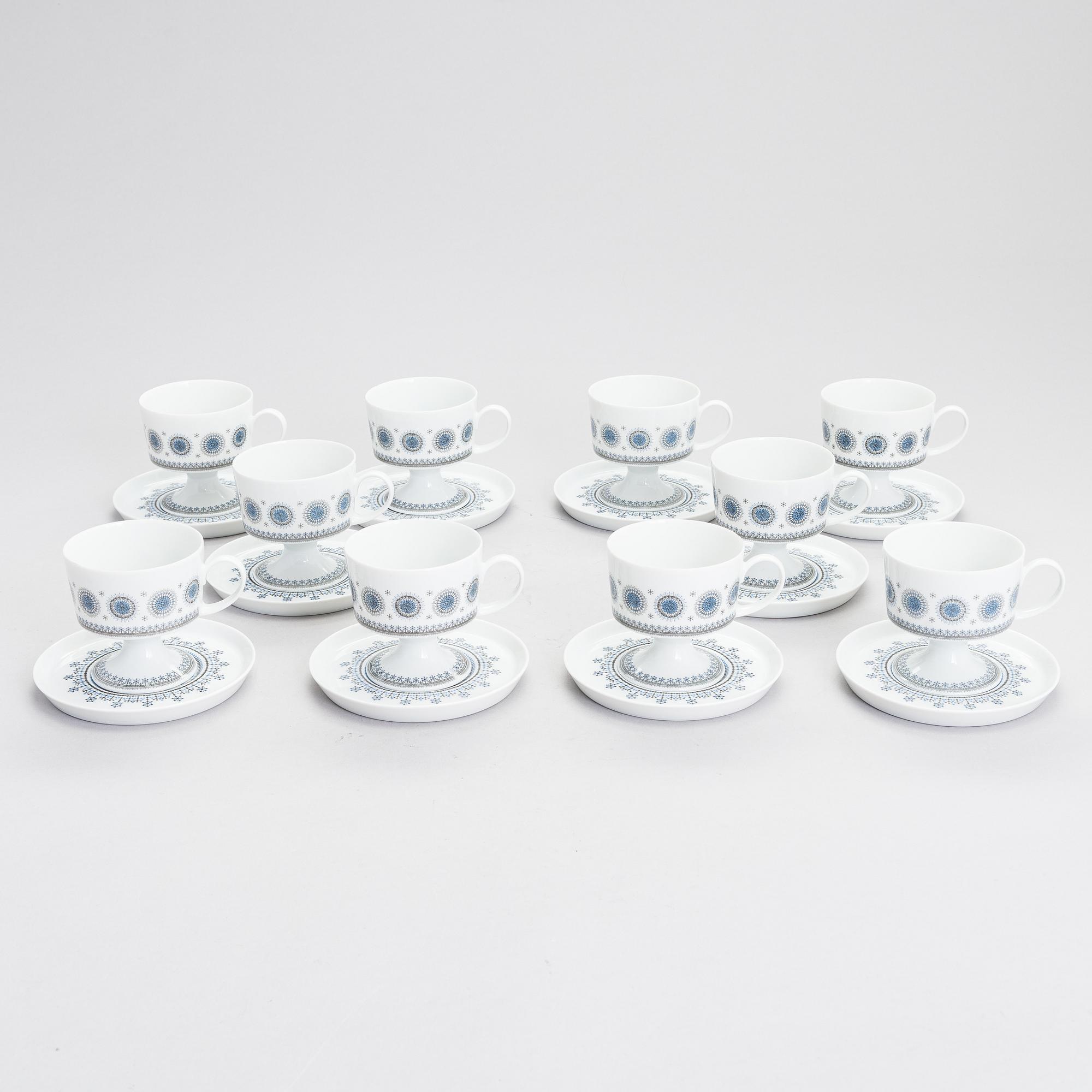 A 28 pieces of porcelain tableware by Tapio Wirkkala, model "Composition/Jääkukka" for Rosenthal, 20th cen.