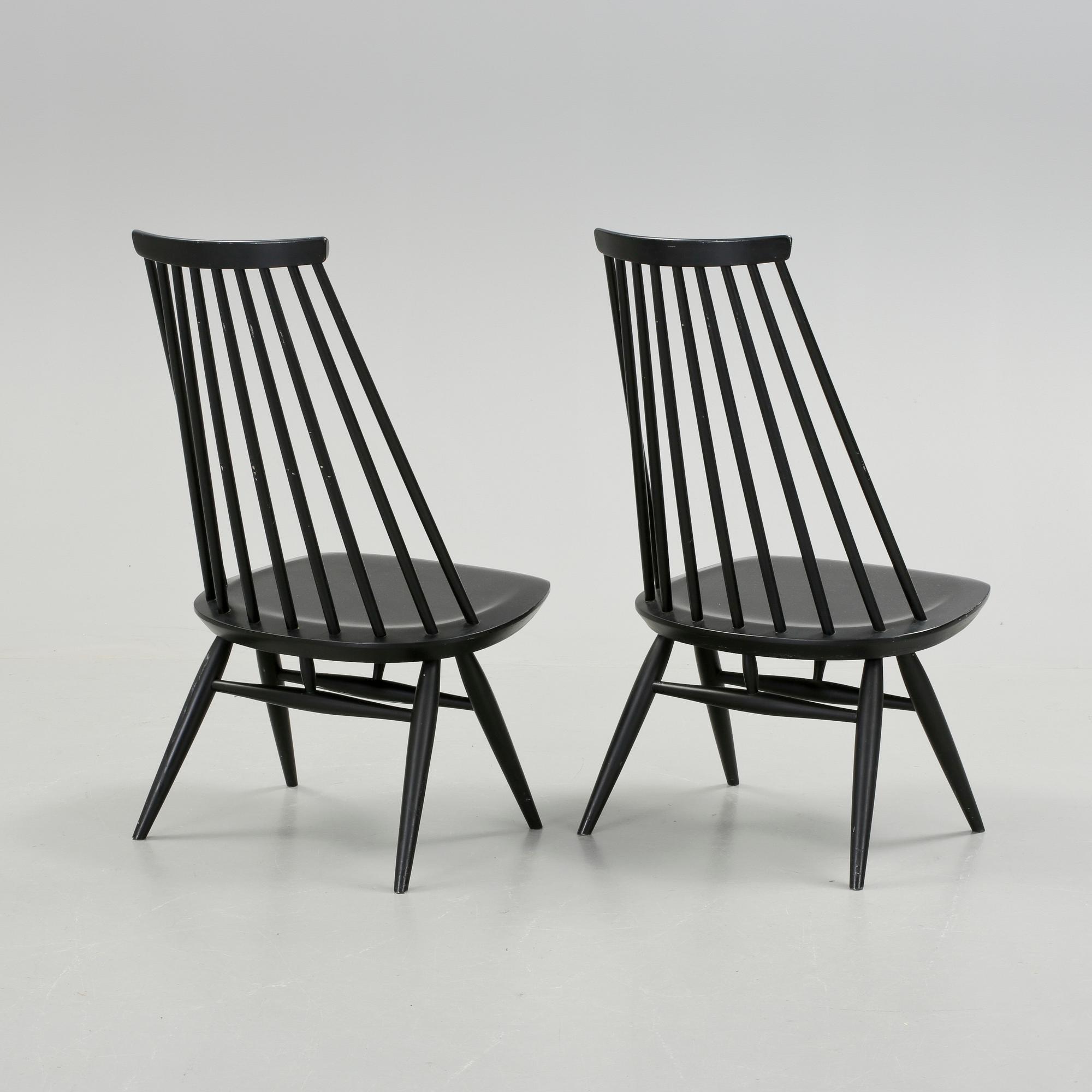 STOLAR, ett par, "Mademoiselle", Ilmari Tapiovaara, Edsbyverken, 1959 och 1960.