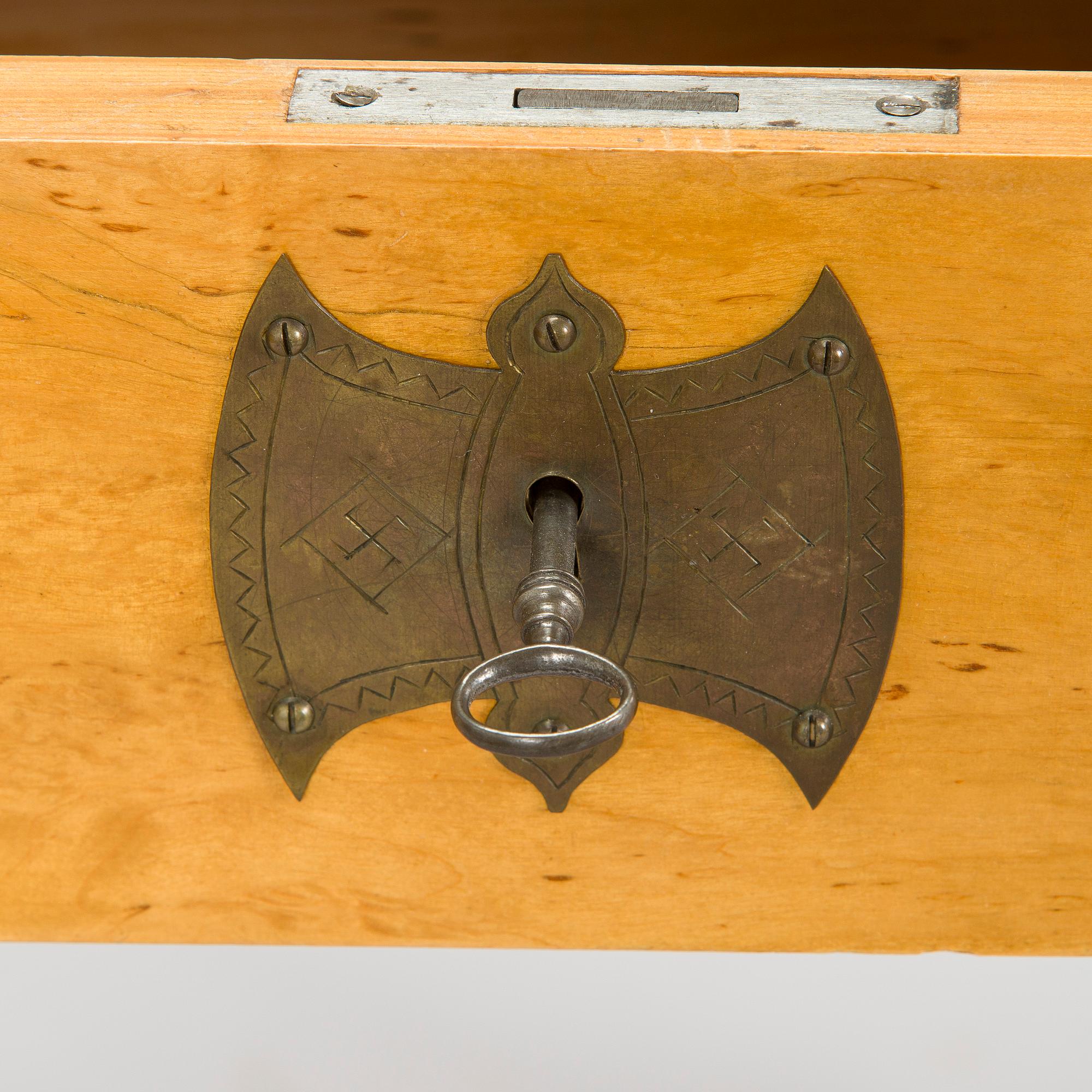 Yrjö Blomstedt, kirjoituspöytä ja jakkara, 1898.