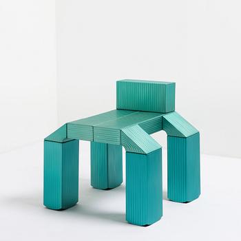 David Taylor, a unique easy chair, "Striped Chair", Studio Mellösaverken, Sweden, 2025.