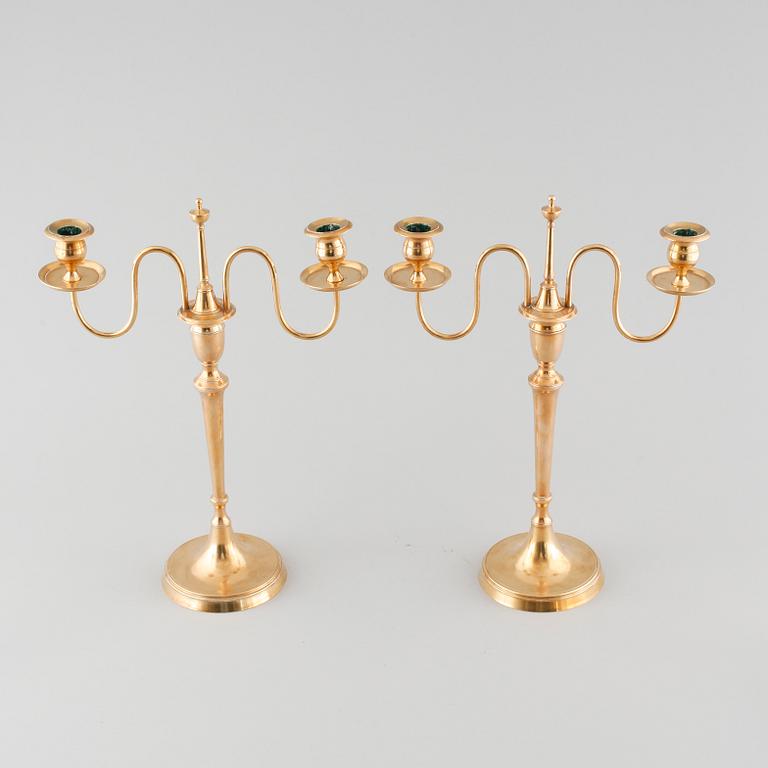 A pair of candelabras by Skultuna Bruk, second half of the 19th century.