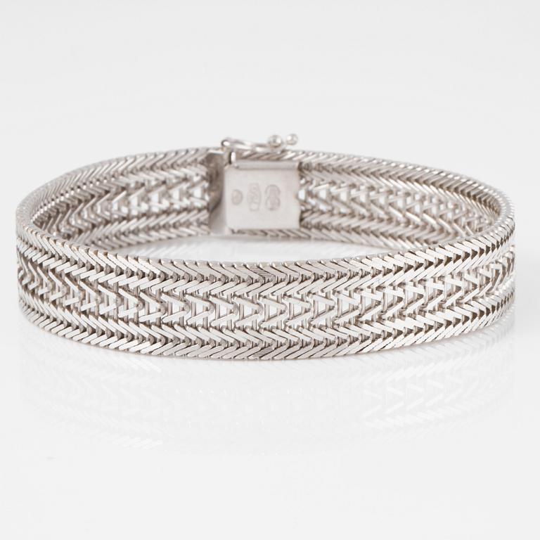 ARMLÄNK, 18K vitguld, Uno A Erre, Italien, importstämplad. Vikt 36 gram.