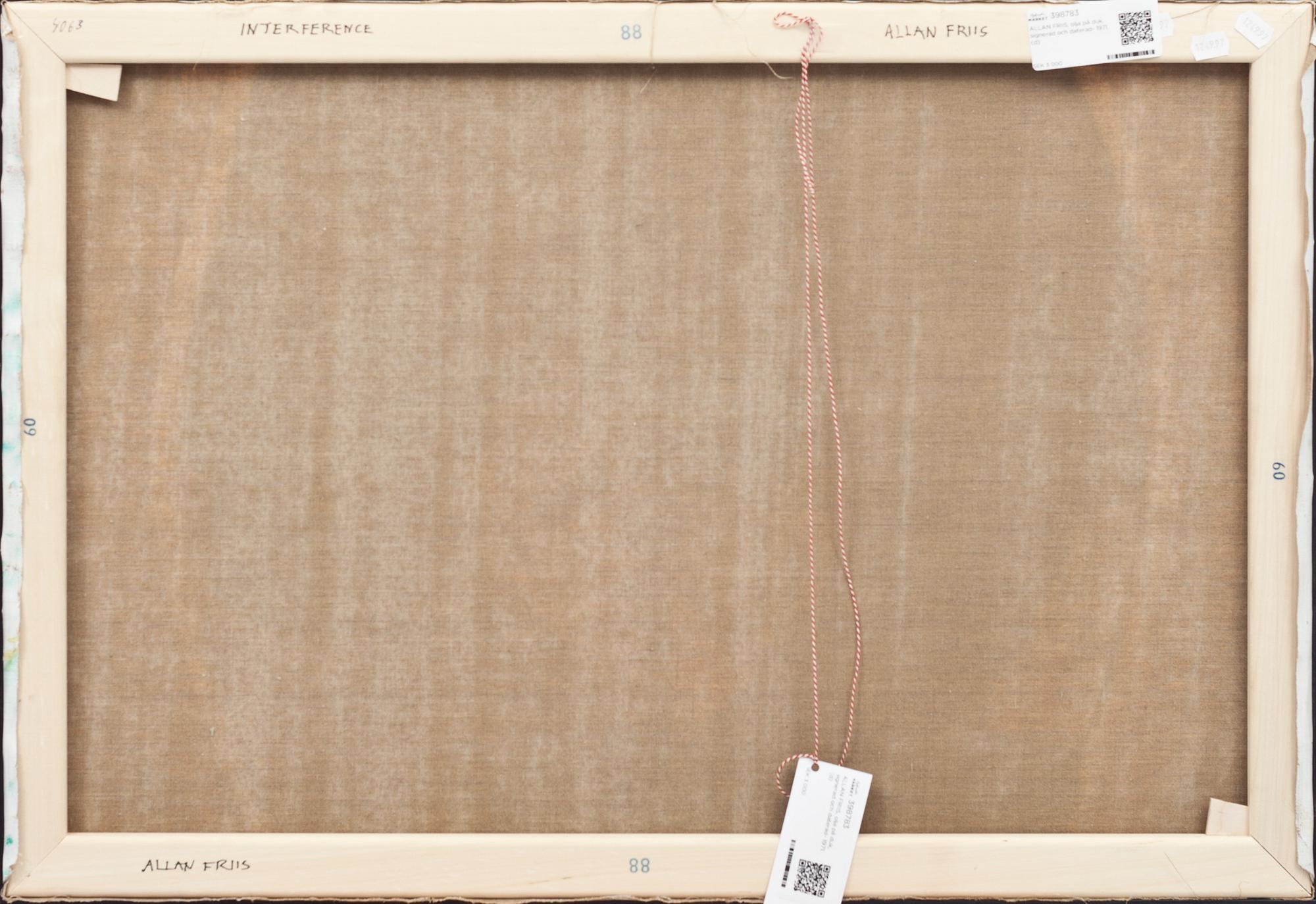 ALLAN FRIIS, olja på duk, signerad och daterad- 1971.