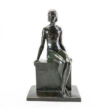 A William Zadig signed bronze sculpture.