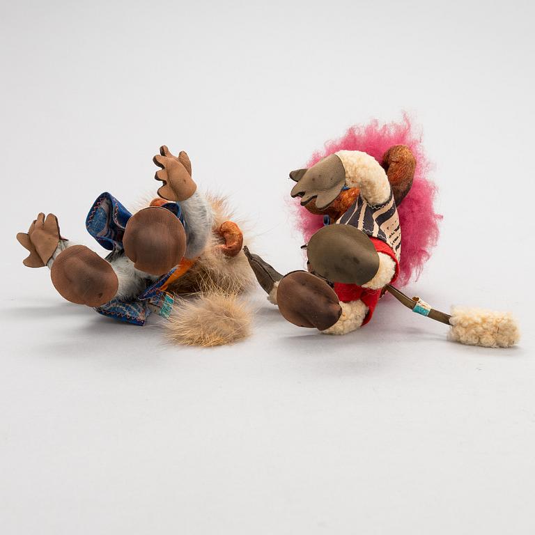 Nukke/peikkopari, "Hiski ja Himmi", Atelier Fauni, 1950-/60-luku.