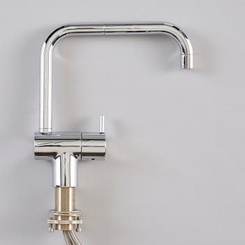 ARNE JACOBSEN, kökskran, för Vola, modell, "KV1". 1900-talets andra hälft.