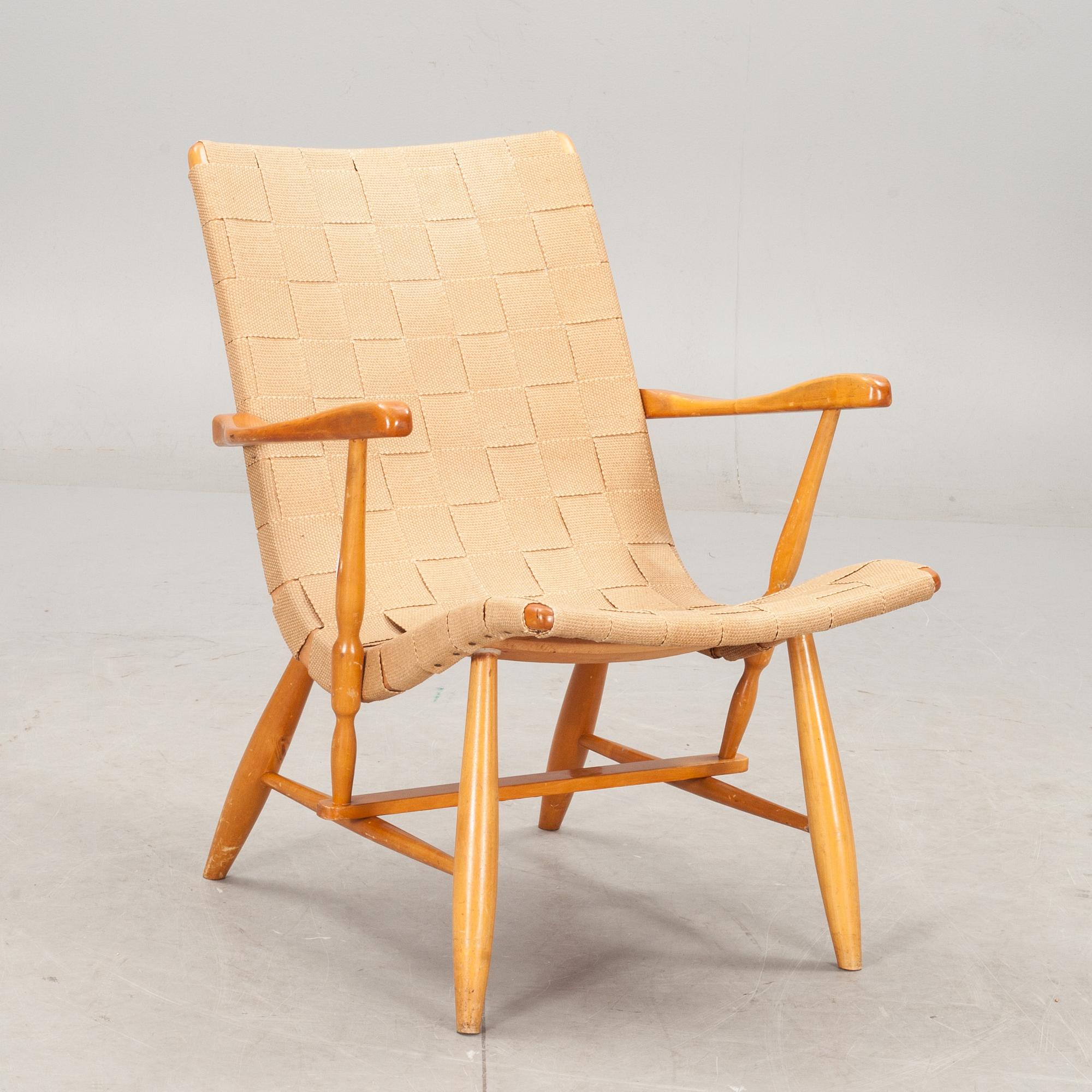 KARMSTOL, "Anders", Yngve Ekström, modellen formgiven 1945.