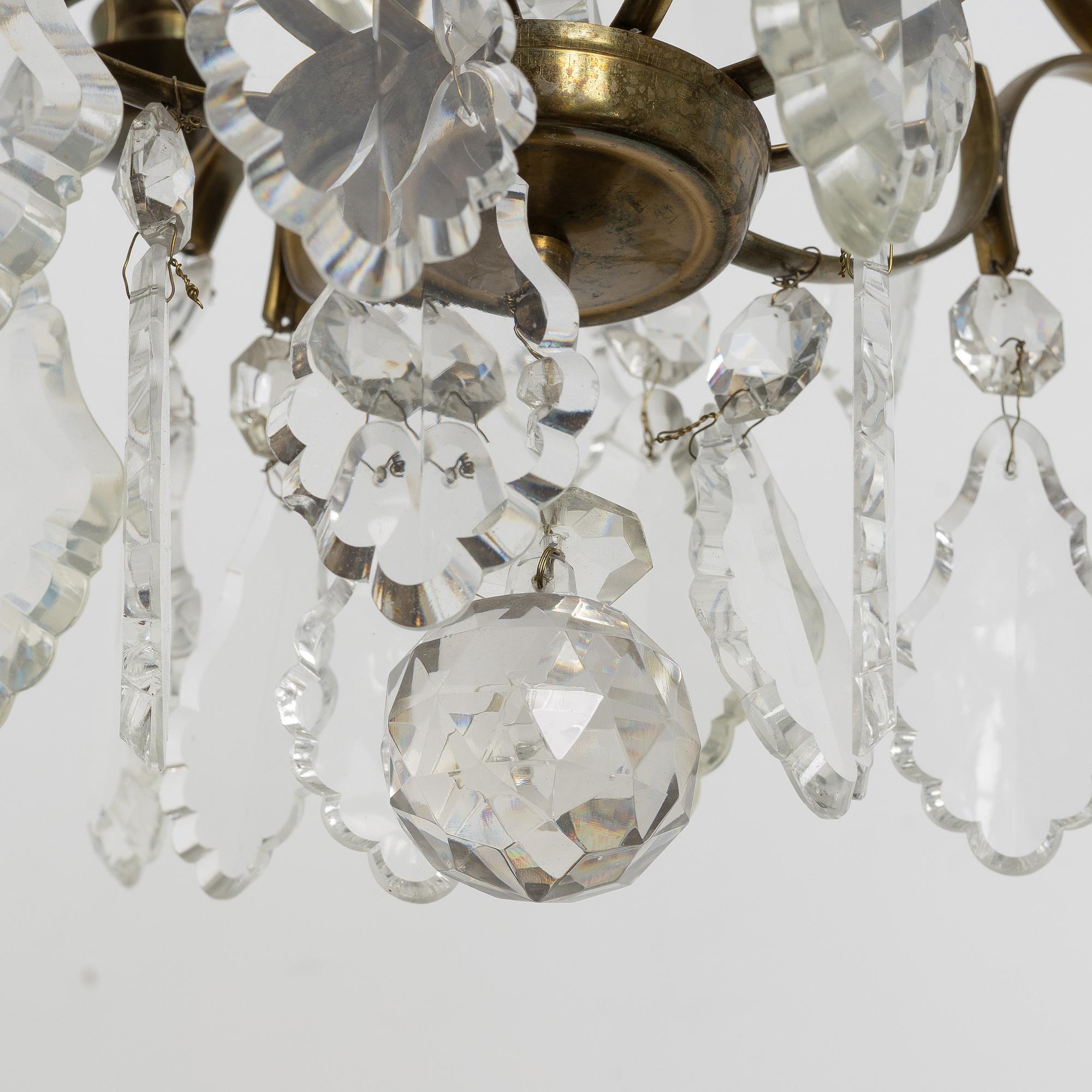 Ljuskrona, rokokostil,  1930-tal.