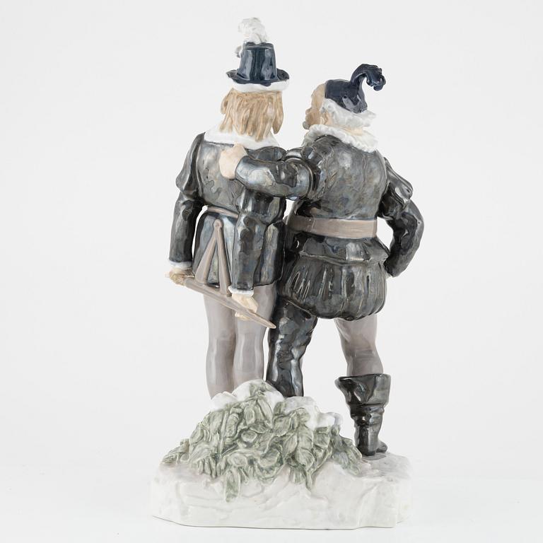 Axel Locher, a model 1731 porcelain, figurine, Bing & Grøndahl, Denmark, 1915-1947.