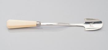 A silver and bone Stilton spoon London 1830.