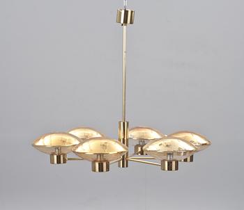 TAKLAMPA, mässing, 1900-talets sista fjärdedel. Höjd 66 cm.