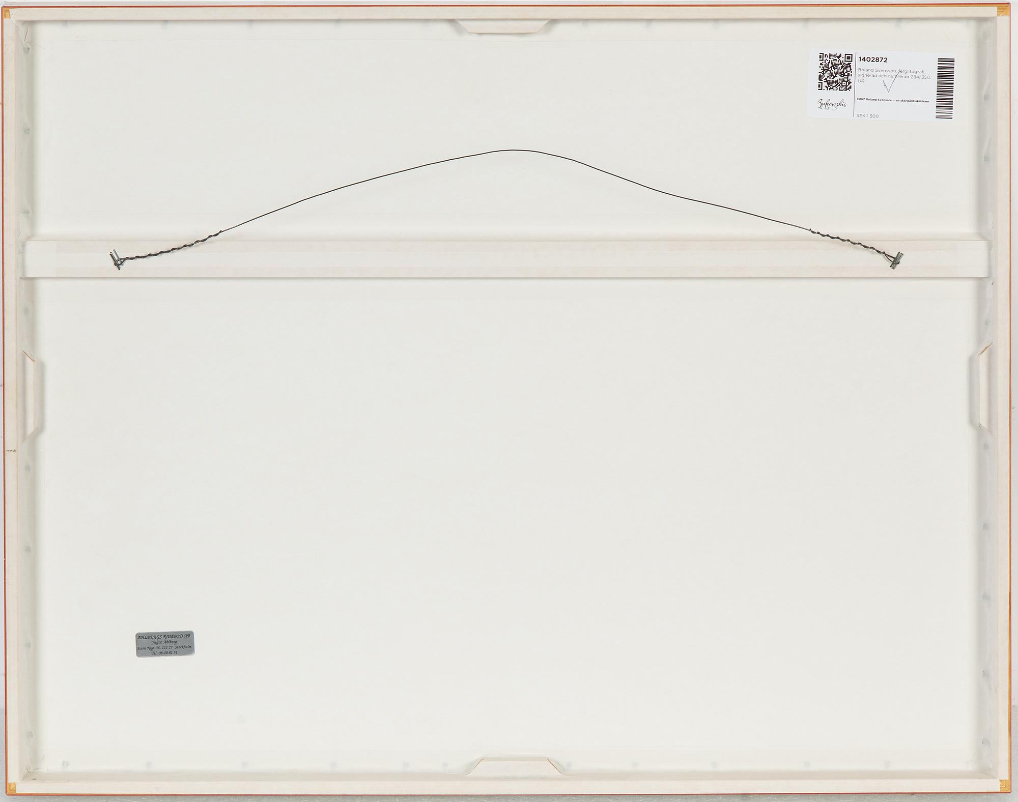 Roland Svensson, lithograph in color, signed and numbered 284/350.