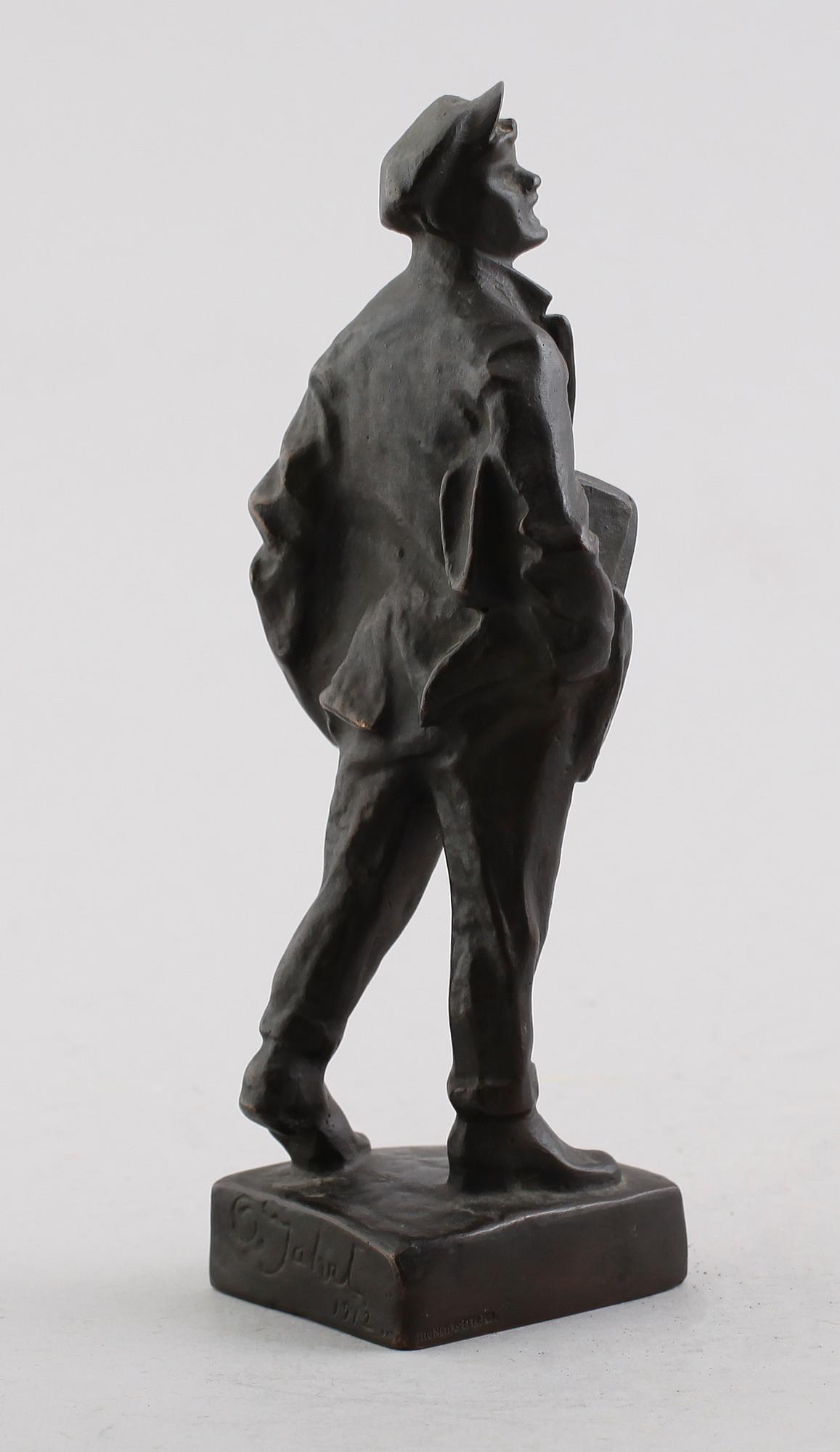 OTTO JAHRL, brons, signerad och daterad 1912, gjutare Otto Meyer Eftr.