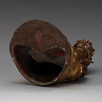 GUANYIN, förgylld brons. Ming dynastin (1368-1644).