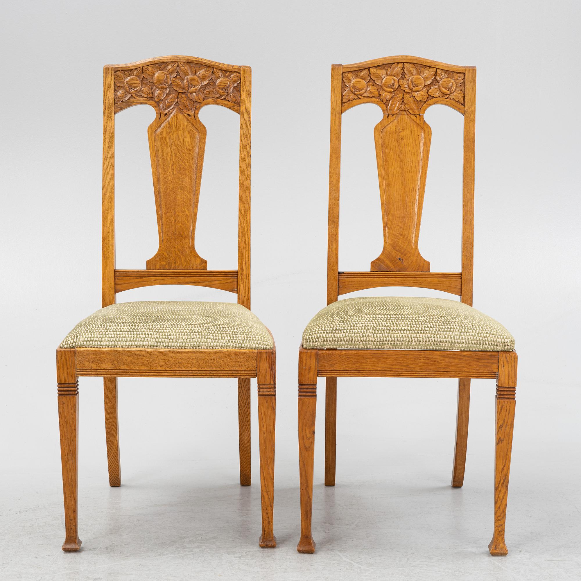 Stolar, 6 st, jugend, omkring år 1900.