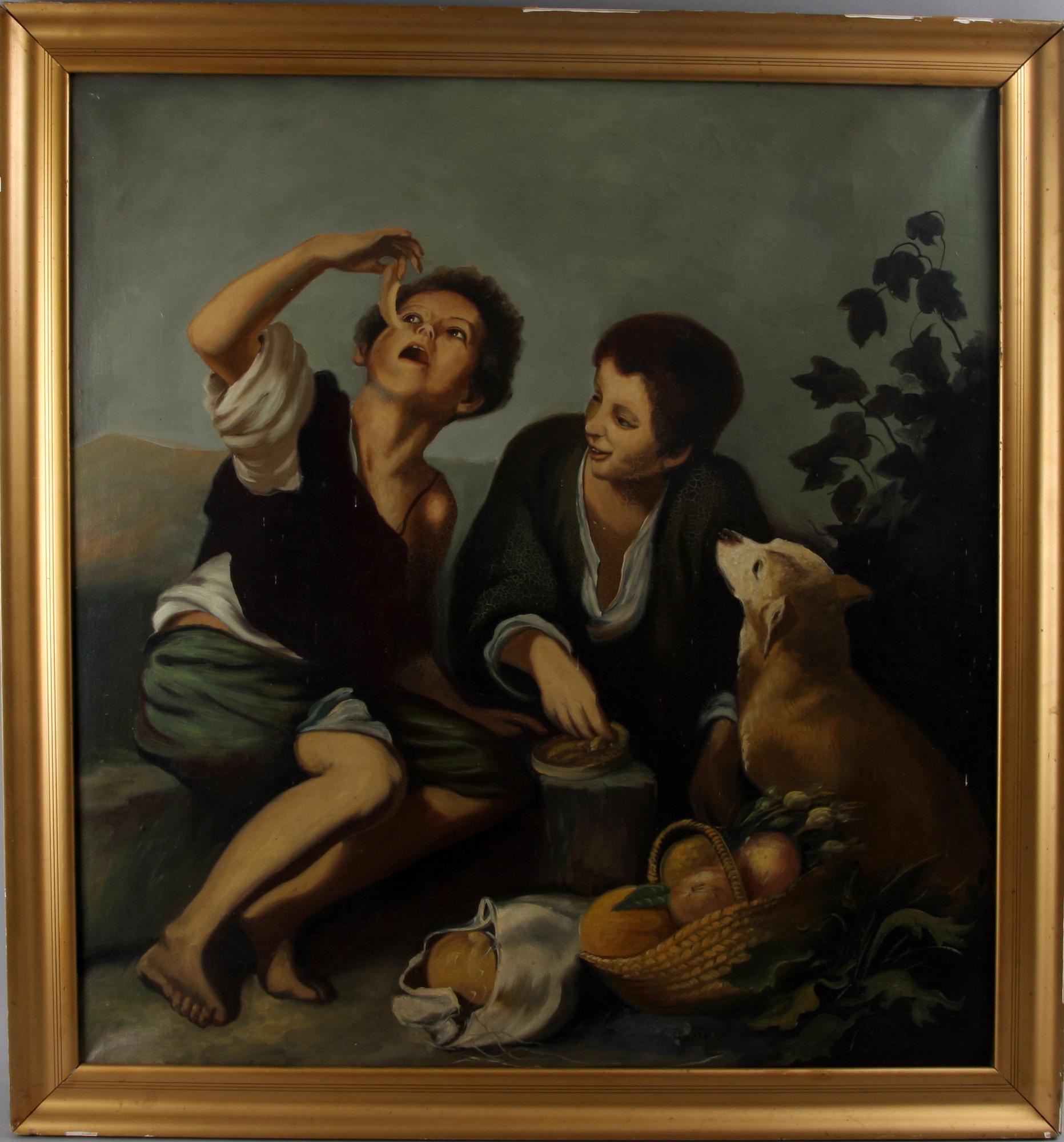 OKÄND KONSTNÄR, olja på duk, kopia efter Bartolome Murillo.