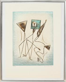 Max Ernst · MAX ERNST, färglitografi, sign samt numr 23/79.