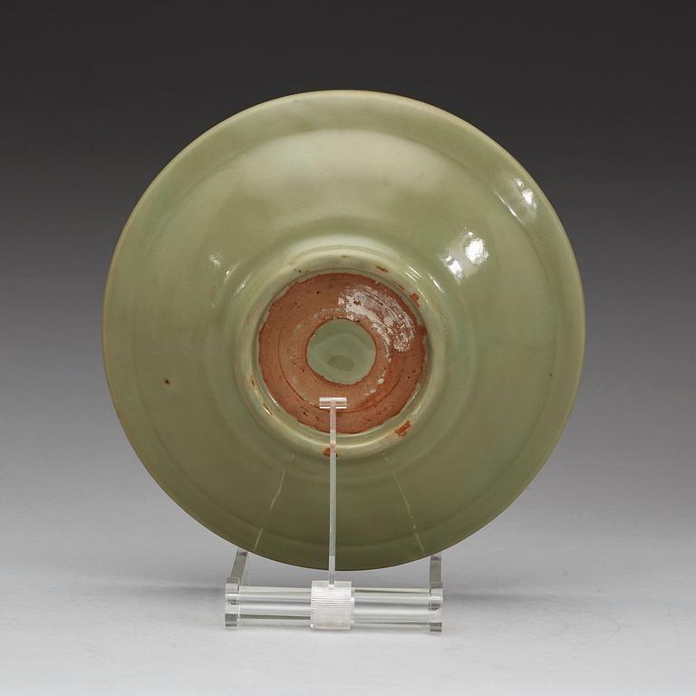 A celadon glazed dish, Ming dynasty (1368-1644).