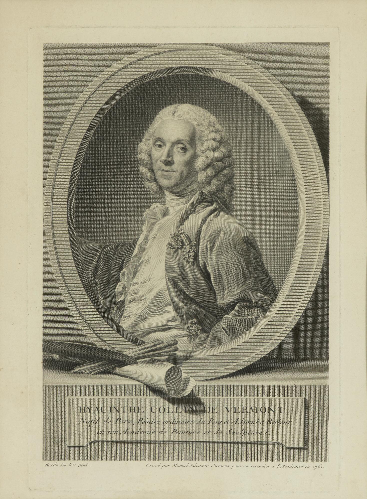 Jacob Gillberg, "Gustaf III", Manuel Carmona, "Hyacinte Collin de Vermont".