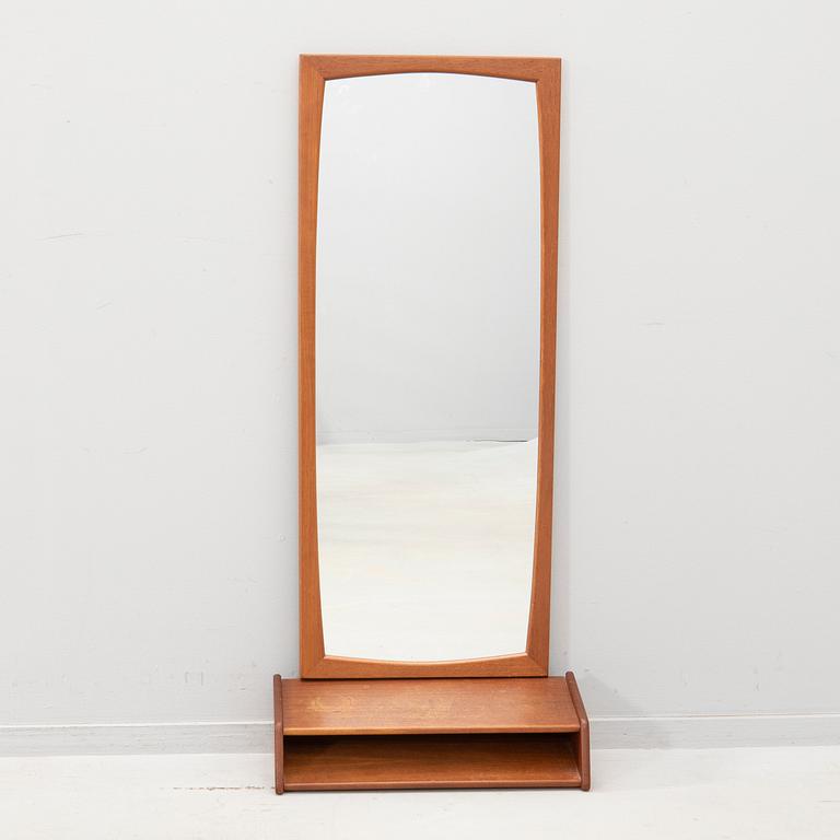 Aksel Kjersgaard, mirror with shelf Denmark, 1950s.