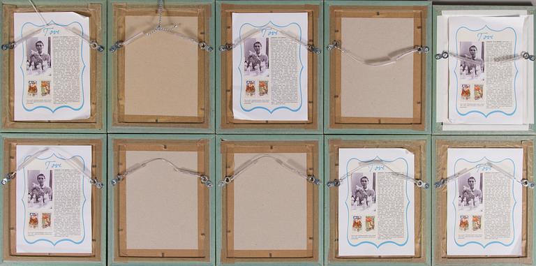 TOVE JANSSON, postikortteja, 10 kpl, Tove Janssonin mukaan, Taidekorttikeskus 1941-42, painettu signeeraus.