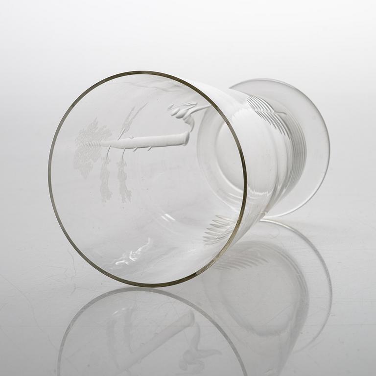 Göran Hongell, A glass vase signed JL Karhula.