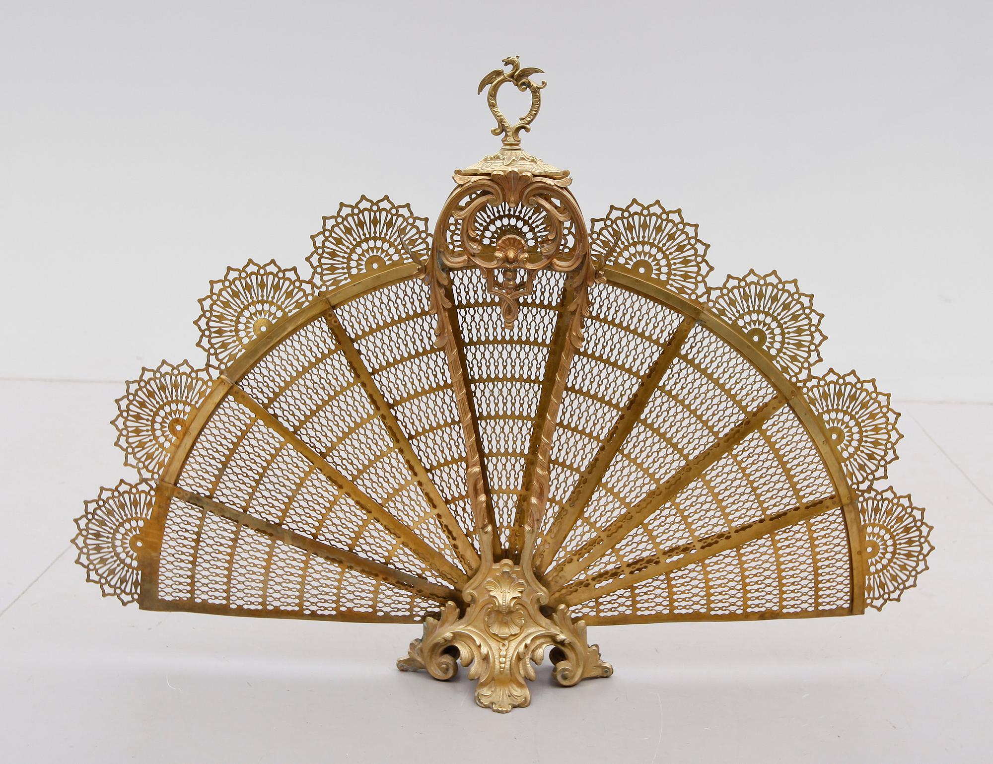 BRASSKYDD, mässing, Louis XIV-stil, Frankrike, 1800-tal.