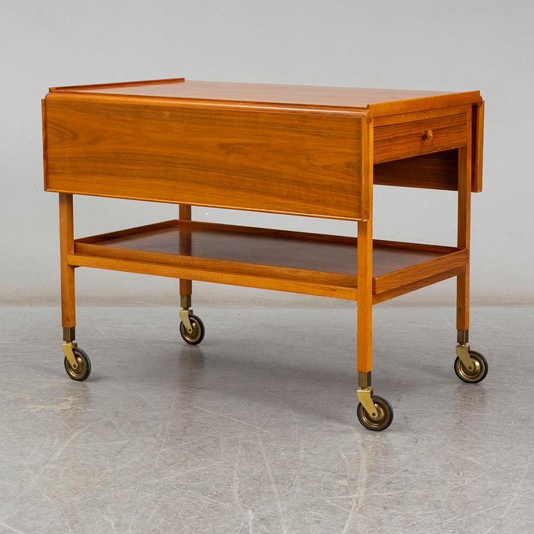 JOSEF FRANK, a walnut tea trolley model 470, Svenskt Tenn, Sweden.