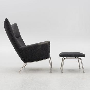 Hans J. Wegner, armchair and footstool, "Wing Chair", CH-445, Carl Hansen & Søn, Denmark.