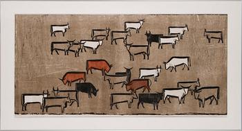 FRANS TOIKKANEN, woodcut, signed and dated -61, numbered T.p.l'a. 5/6-.