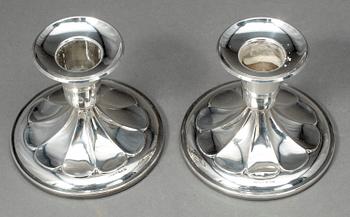 LJUSSTAKAR, ett par, silver, Ceson, Göteborg, 1959.