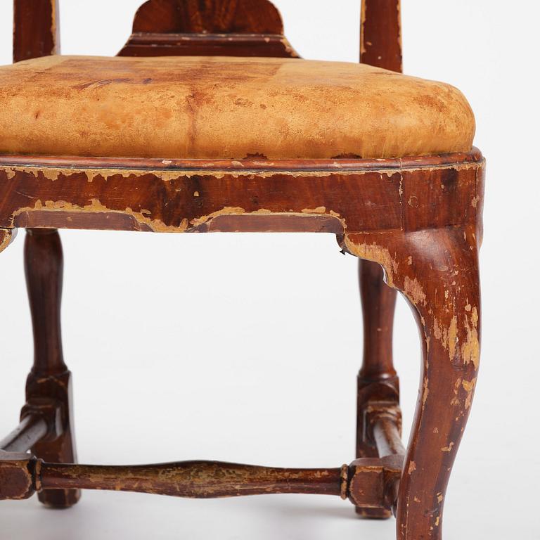 Stolar, tolv stycken, Stockholmsarbeten, 1700-talets mitt, Rokoko.