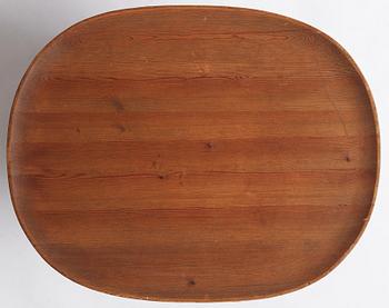 Axel Einar Hjorth, a stained pine 'Utö' table, Nordiska Kompaniet, Sweden 1930s.