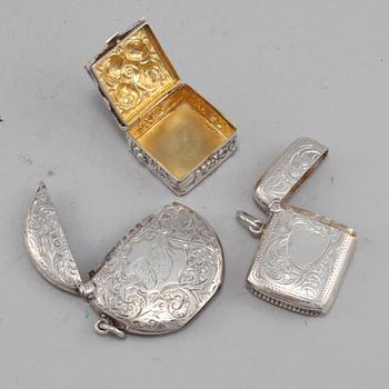 PARTI SILVER, 5 delar, 1800/1900-tal. Vikt 175 g.