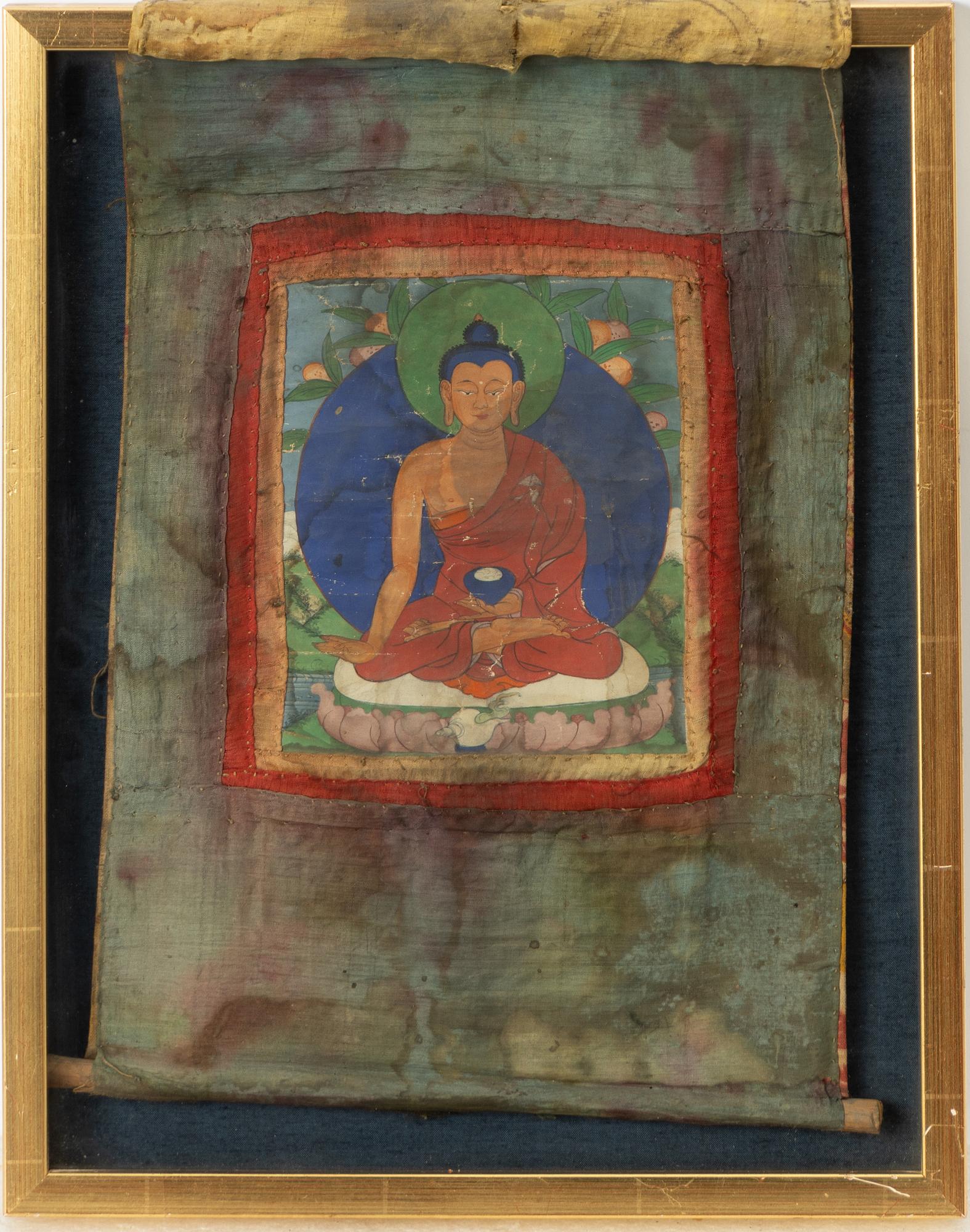 Oidentifierade konstnärer, Buddhistiska motiv, fyra stycken, Tibet, 1900-tal.