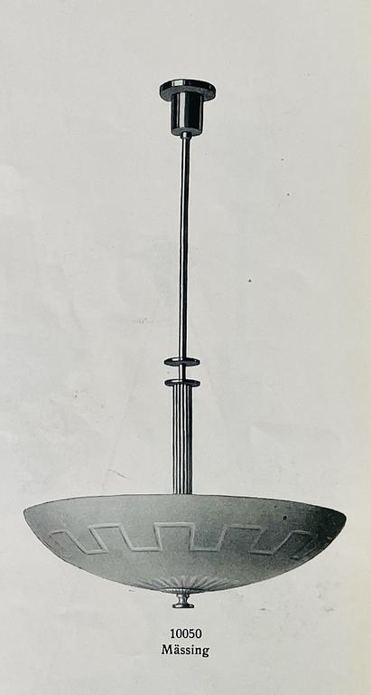 Harald Notini, taklampa, modell "6640", Arvid Böhlmarks Lampfabrik, 1930-tal.