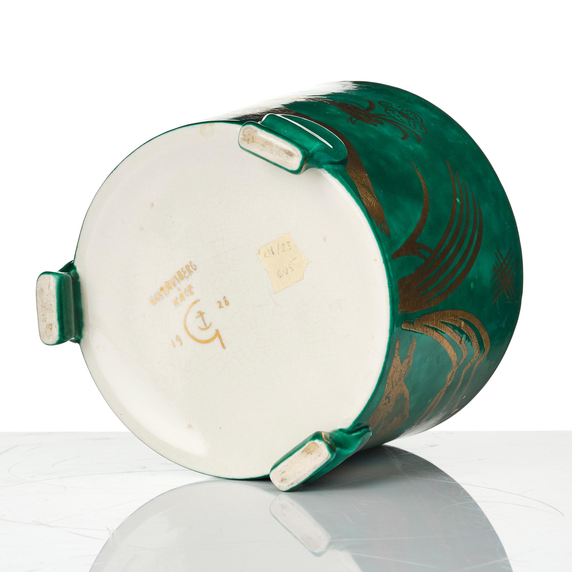 Wilhelm Kåge, outer casing, 2 pieces and bowls, 3 pieces, stoneware, Gustavsberg, most dated 1927-29.