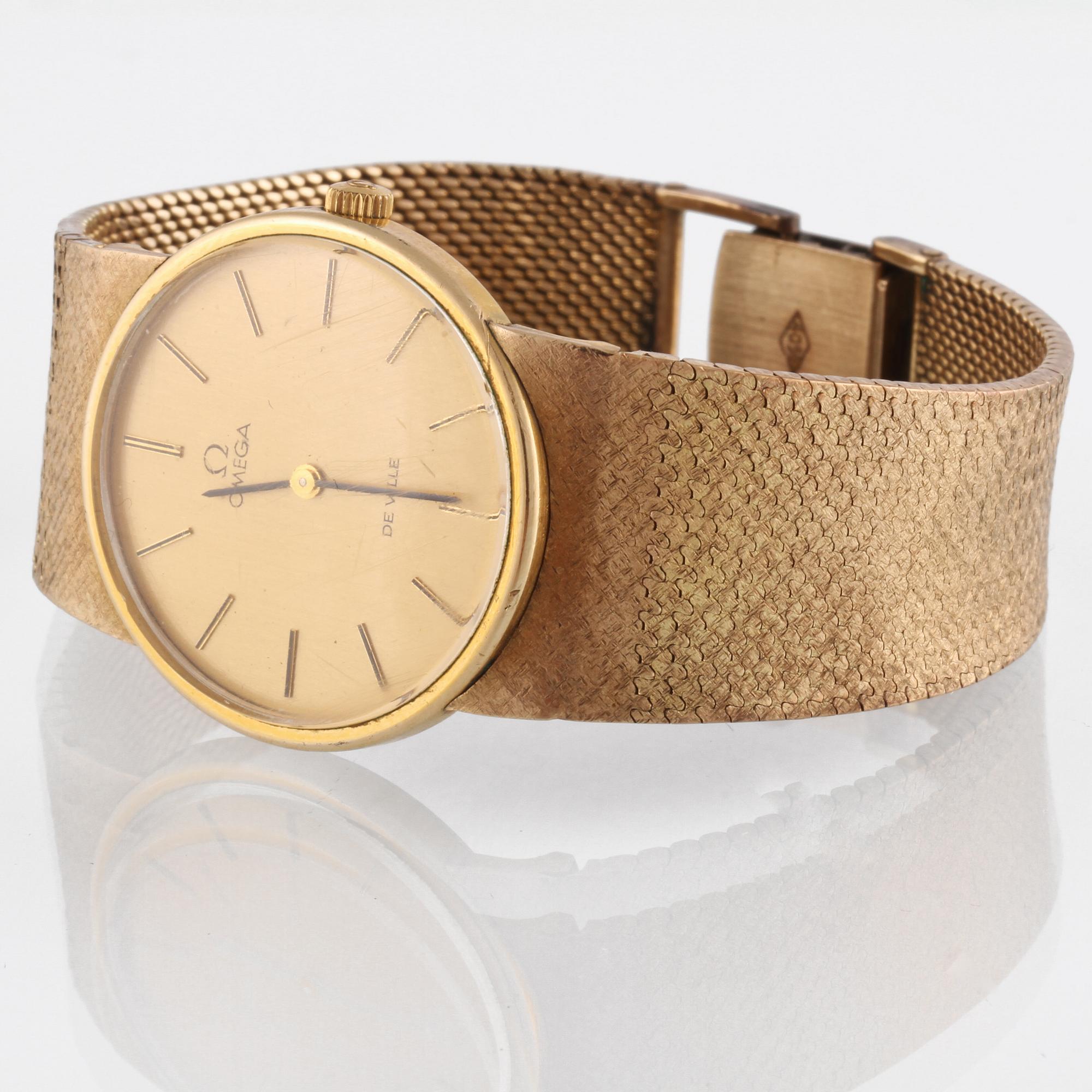 ARMBANDSUR, Omega, De Ville, guld på stål.