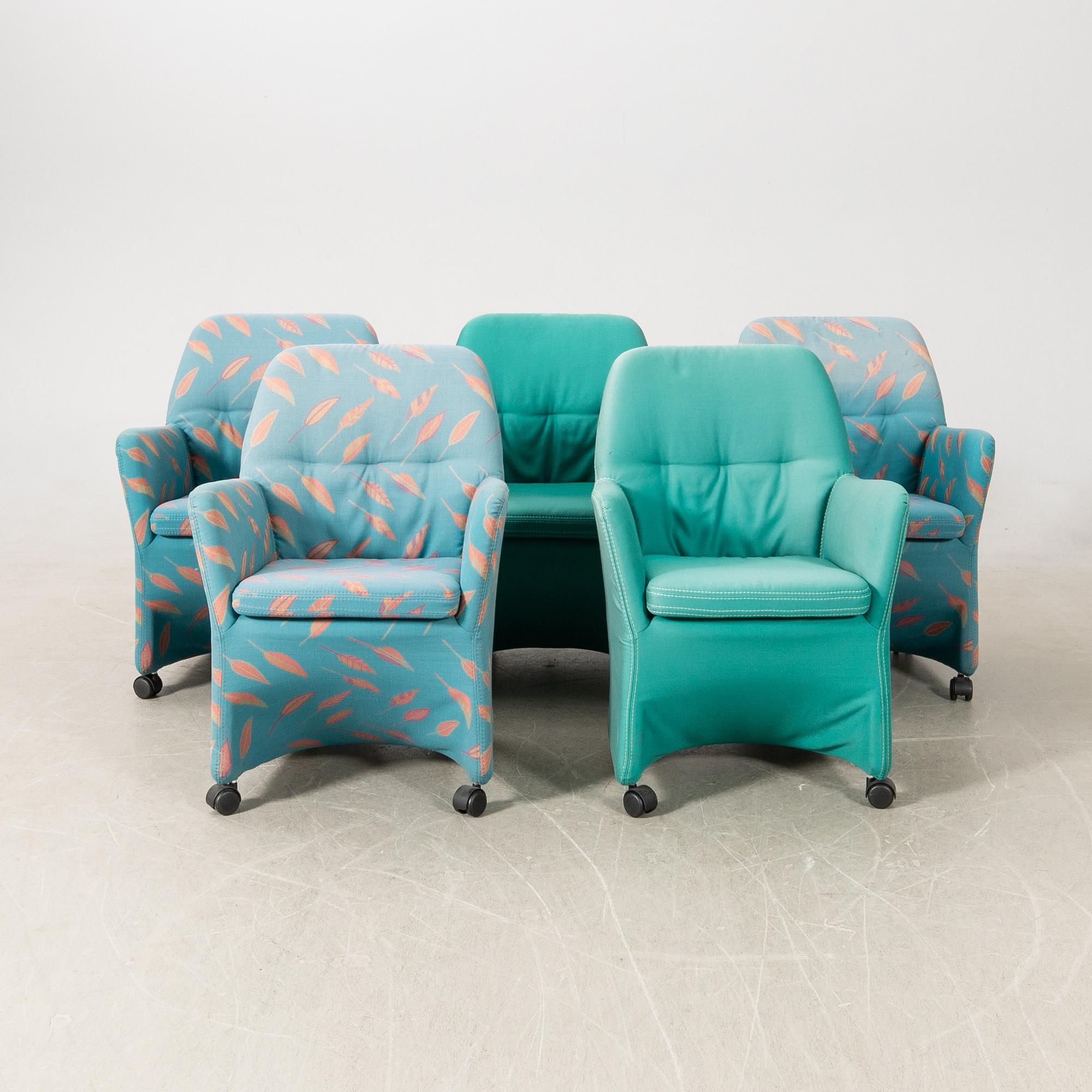 Fåtöljer 5 st DUX 1980/90-tal.