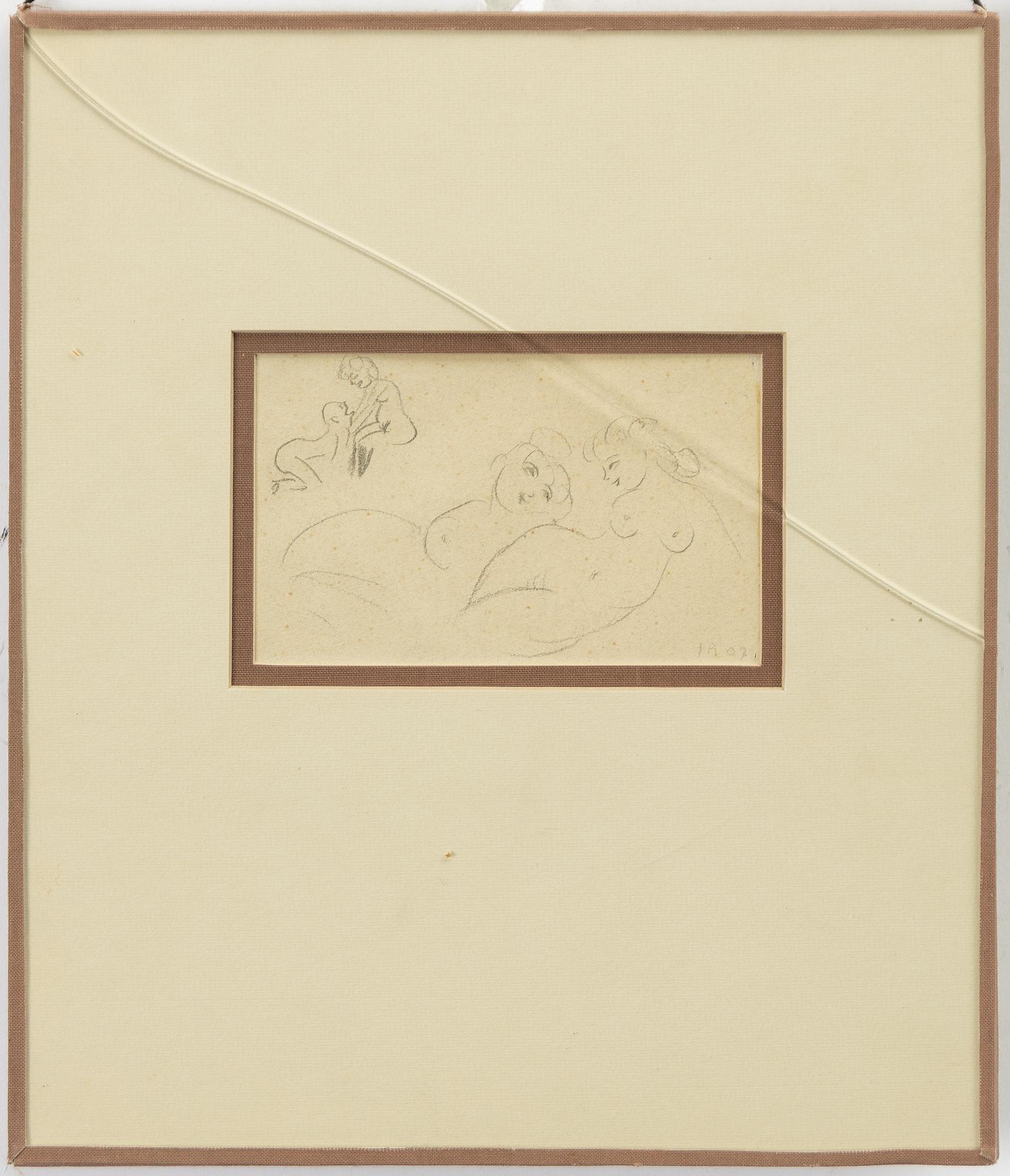 Ivar Arosenius, Model sketches, 2 pcs/double-sided.