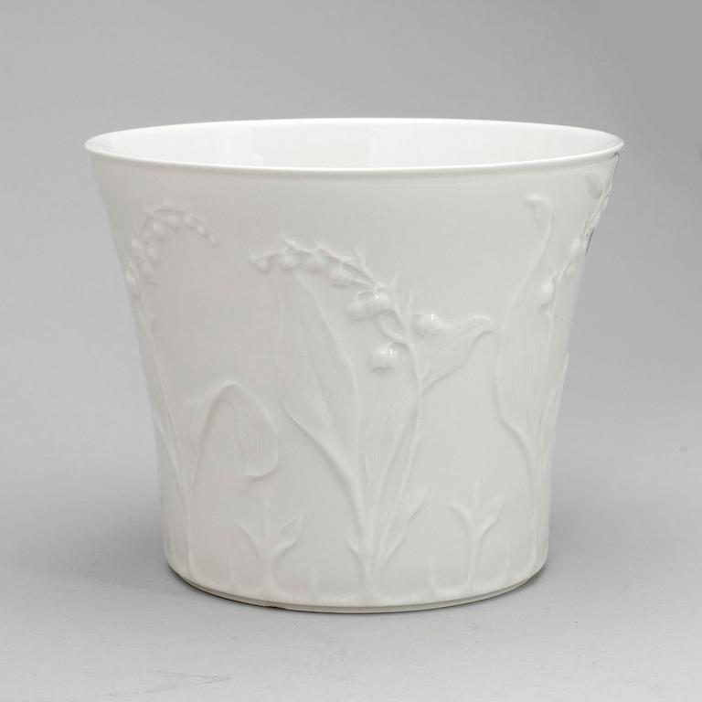 YTTERFODER, 6 st, porslin, "Liljekonvalj", Gustavsberg, 1900-talets andra hälft.
