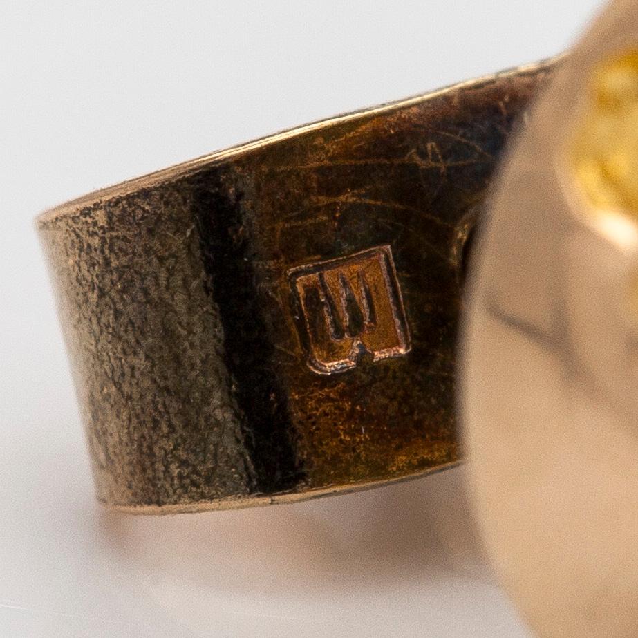 Björn Weckström, a pair of 14K gold earrings, 'Swirls', for Lapponia.